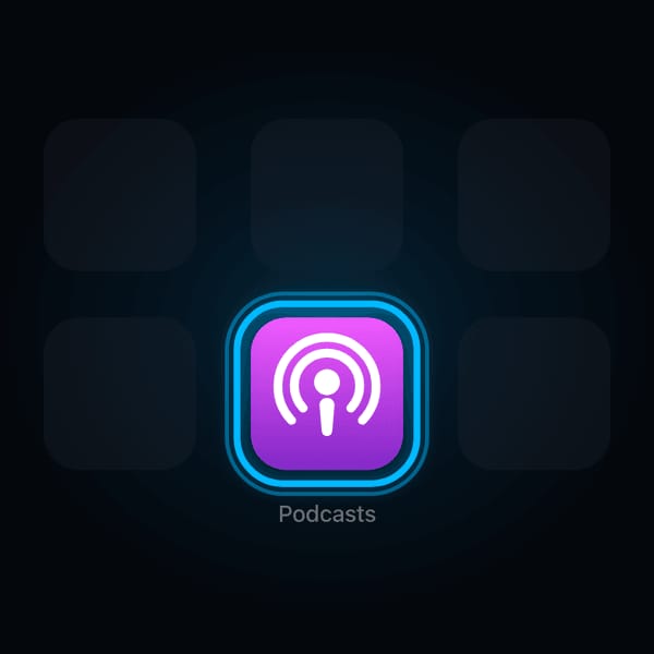 The Apple Podcasts app icon